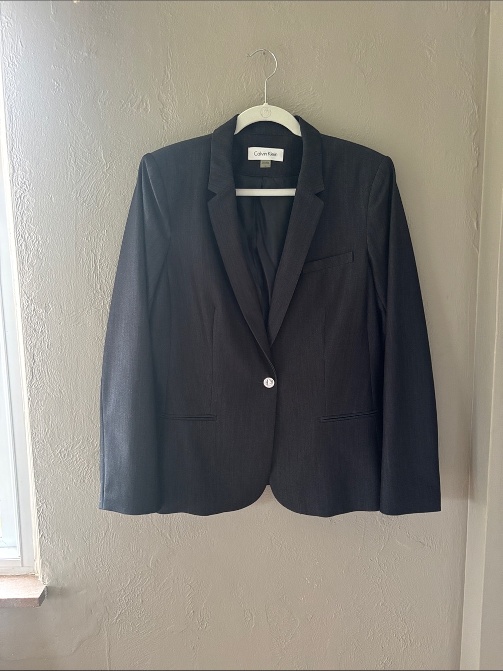 Calvin Klein Black Single-Button Blazer